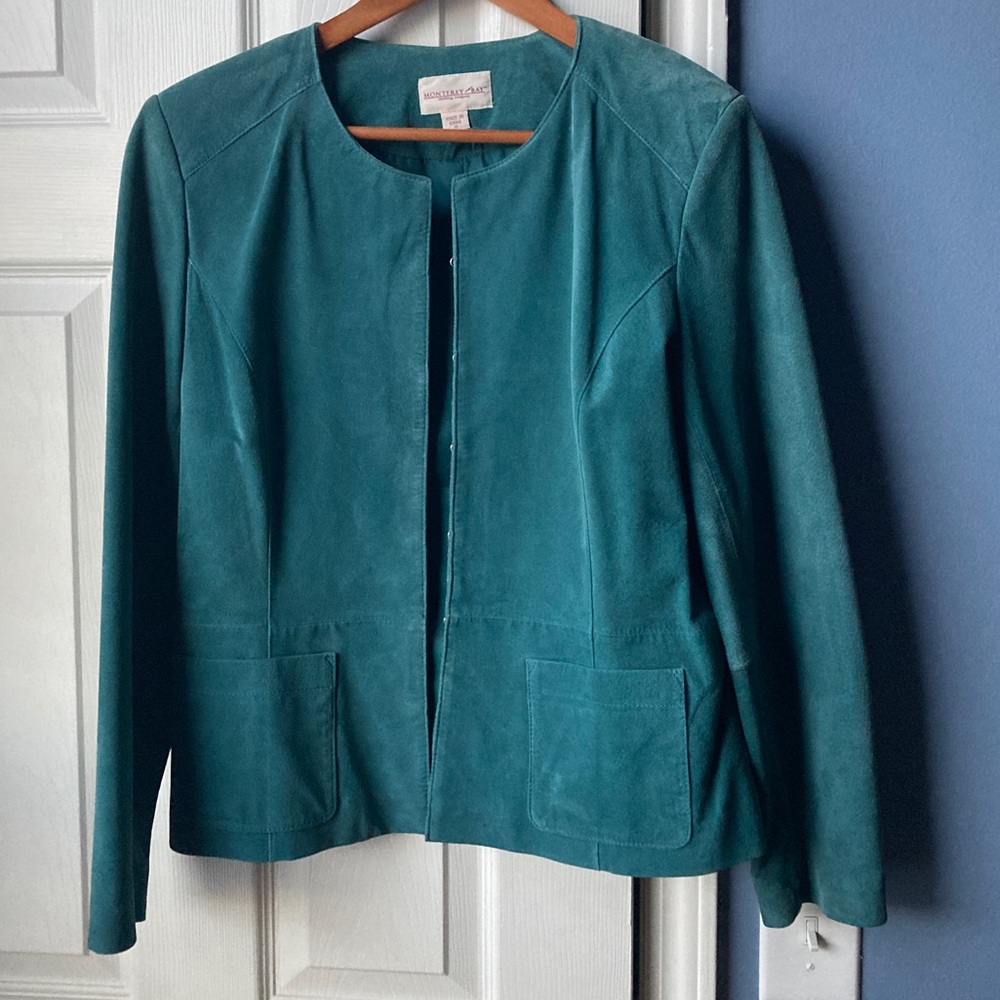 Gorgeous teal real suede jacket!